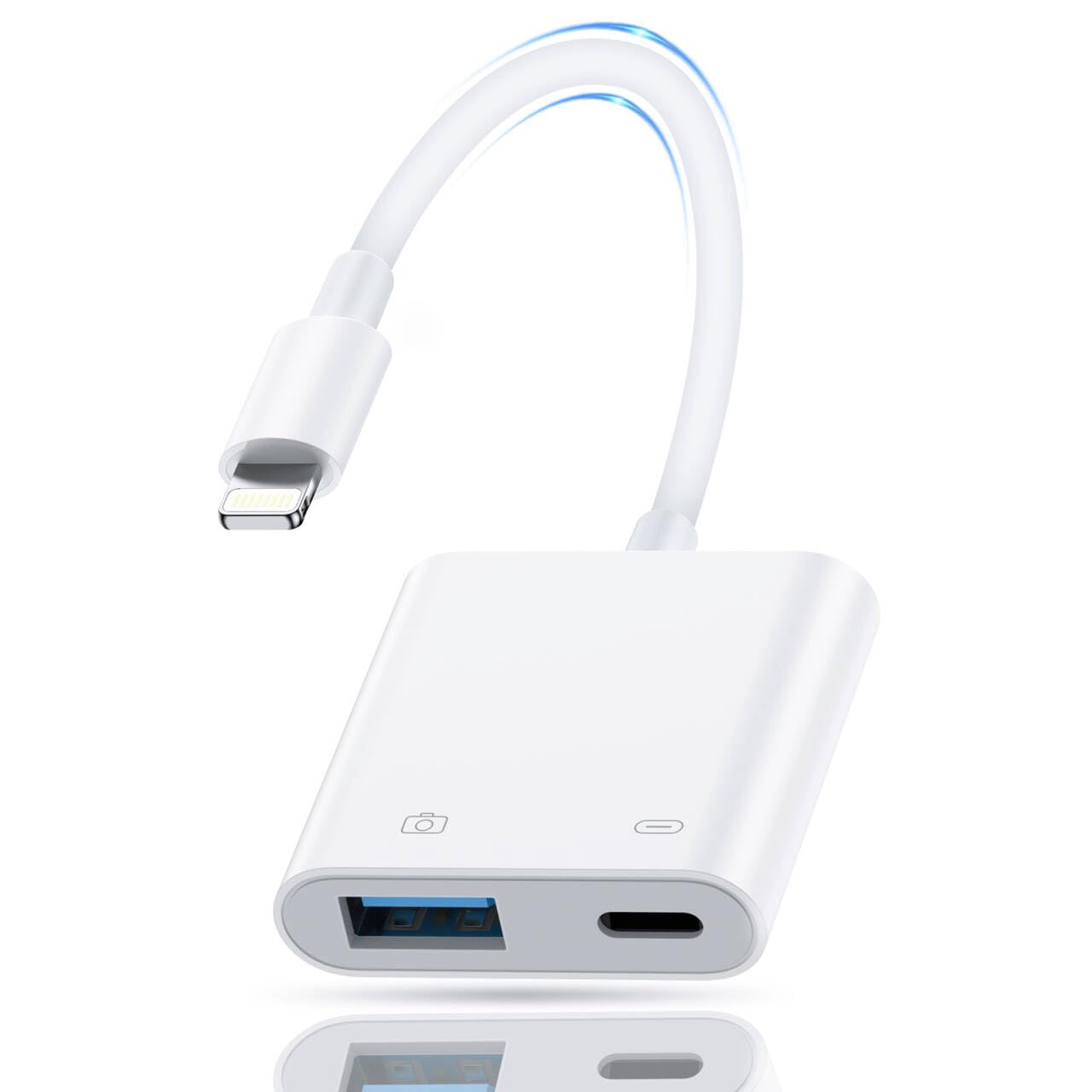 Amazon.co.jp: GAEF iPhone usb 変換アダプタ 2-in-1 MFi認証品